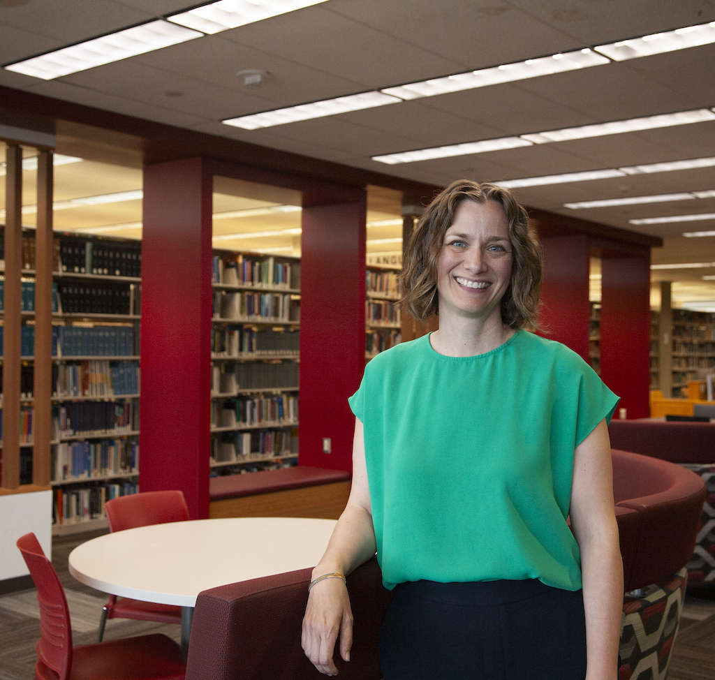 Color photo of Associate Dean Jessica Trinoskey from Indiana University Indianapolis Library