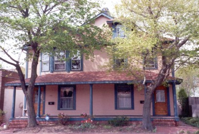 Peter Franz House 418-420 N. College Ave. ca.1863 and ca. 1900.