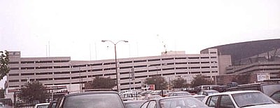 View of parking lot from Tate-Gaunt House to Market Square Arena