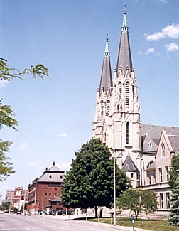 St Mary's Catholic Church with Athenaeum and Zion's Church in the background.